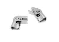 Уголок №-8 стыковочный профиль-стекло, регулируемый, пластик, хром