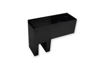 Держатель трек-стекло 15х15 торцевой, нерж.сталь, Черный