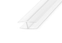 Профиль №12 Н-образный уплотнительный прозрачный белый 3000 мм. Для стекла 10 мм