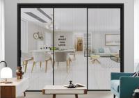 Комплект межкомнатной раздвижной системы (2+1), черный матовый