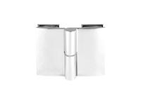 Петля Милан стекло-стекло, левая, латунь, хром