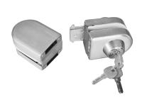 Замок зажимной №-1 ключ/защелка, нерж. сталь, матовый