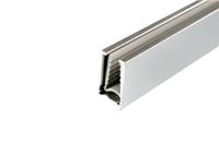 Профиль опорный под стекло 8мм. 30Х17, с уплотнителем, полированный