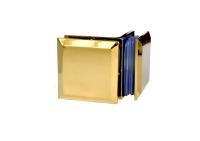 Коннектор стекло-стекло 90°, латунь, золото. РАСПРОДАЖА -70%