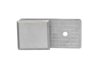 Коннектор стена-стекло 180°, нерж.сталь, матовый. РАСПРОДАЖА -70%