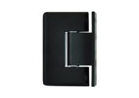 Петля №1 стена-стекло Одностороннее крепление  монтажной пластины, мат.черн., латунь 