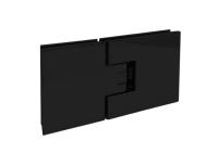 Петля Венеция, стекло-стекло, латунь,черный