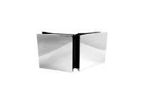 Коннектор Монца, стекло-стекло, 135°, с декор. крышками.. 60Х60 мм, латунь, хром. РАСПРОДАЖА -70%