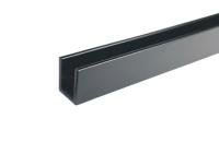 Профиль опорный черный под стекло 8 мм. 19х13  2500мм.(40)