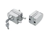 Замок зажимной с круглым ригелем (ключ/защелка) нерж. сталь, матовый