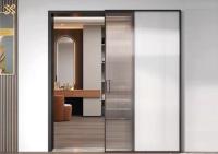 Комплект межкомнатной раздвижной системы "Парящая дверь", черный матовый