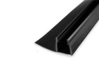 Профиль №15 уплотнительный матовый черный, 2200 мм. Для раздвижной душевой, ус 25 мм. (50)