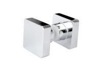 Ручка кноб квадратная №1, латунь, хром