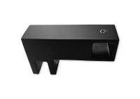 Держатель стекла Г-образный сквозной угловой 15х15, нерж.сталь, черный