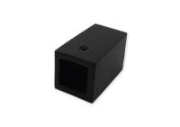 Соединитель труба-стена 15х15, нерж.сталь, черный