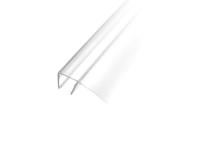 Профиль №10 уплотнительный прозрачный белый 3000 мм. Ус 12 мм. для стекла 10 мм