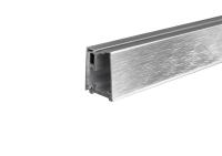 Профиль зажимной №-1 в сборе, Хлыст 3 метра. Брашированный алюминий. СПЕЦПРЕДЛОЖЕНИЕ