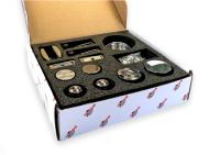 Комплект раздвижной системы, с одинарной направляющей, нерж. сталь, полированный (10)