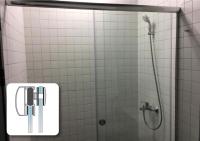 Комплект раздвижной системы, закрытого типа, нерж. сталь, хромированный