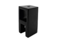 Держатель стекла А-образный сквозной 15х15, нерж.сталь, черный