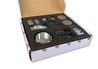 Комплект раздвижной системы с двойной направляющей, нерж. сталь, полированный (10)