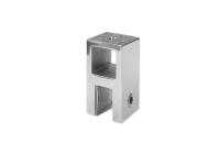 Держатель стекла А-образный сквозной 15х15, нерж.сталь, полиров.