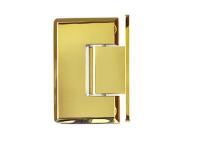 Петля №1 стена-стекло одностороннее крепление монтажной пластины, латунь, золото 