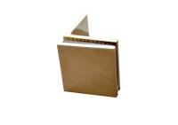 Коннектор стена-стекло 90˚. Без фасок. латунь, золото. РАСПРОДАЖА -70%