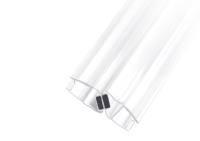 Профиль №3 магнитный прозрачный белый 2500 мм. 90/180 (25)