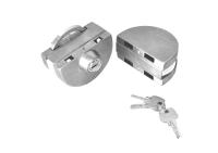 Замок зажимной №-2 ключ/защелка, нерж.сталь, матовый
