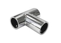 Соединитель т-образный труба-труба d=19, латунь, хром