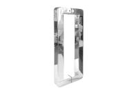 Ручка скоба DG-13 25х25х300. Нерж.сталь, Крепление полое, Полированный