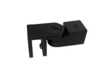 Соединитель труба-стекло 15х15, регулируемый угол, нерж.сталь, черный