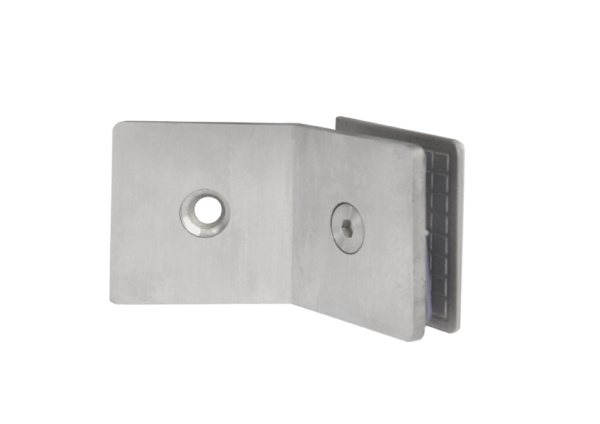 Коннектор стена-стекло 135°, нерж.сталь, матовый. РАСПРОДАЖА -70%