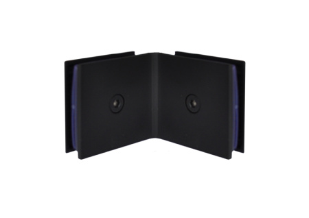 Коннектор стекло-стекло 135˚, мат.черн., латунь. РАСПРОДАЖА -70%