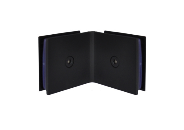 Коннектор стекло-стекло 135˚, мат.черн., латунь. РАСПРОДАЖА -70%