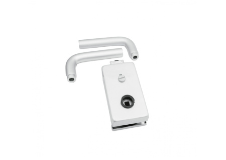 Замок №3 с нажимной ручкой и притвором. Защелка сантехническая, анод.алюм.