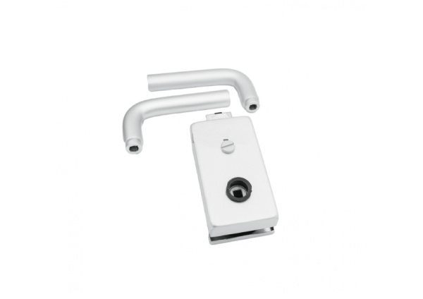 Замок №3 с нажимной ручкой и притвором. Защелка сантехническая, анод.алюм.