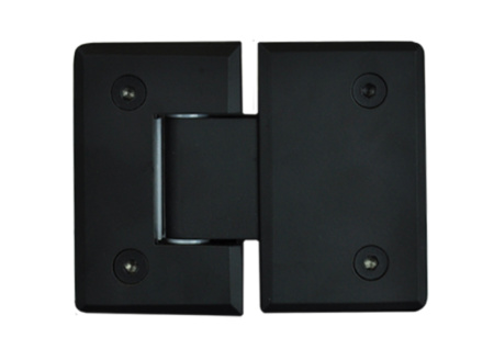 Петля №1 стекло-стекло  угол поворота 180˚, мат.черн., латунь 