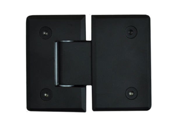 Петля №1 стекло-стекло  угол поворота 180˚, мат.черн., латунь 