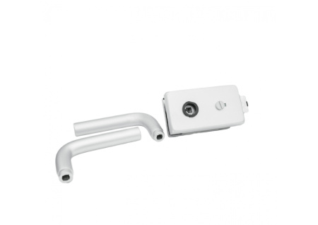 Замок №3 с нажимной ручкой и притвором. Защелка сантехническая, анод.алюм.