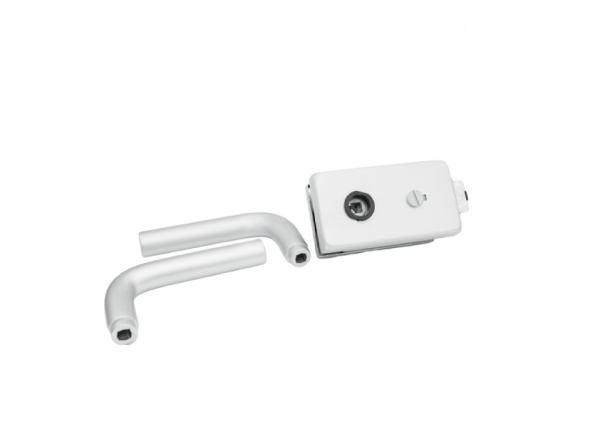 Замок №3 с нажимной ручкой и притвором. Защелка сантехническая, анод.алюм.