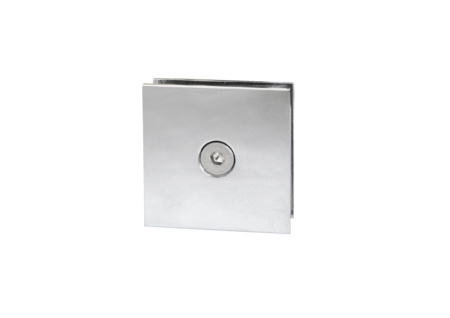 Коннектор пол-стена-стекло, латунь, хром