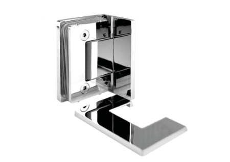 Петля Комо, стена-стекло, латунь, хром