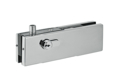 Замок с круглым ригелем (комплект) нерж. сталь, матовый