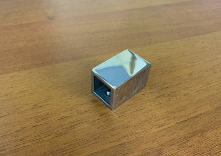 Соединитель труба-стена 15х15, нерж.сталь, полиров.