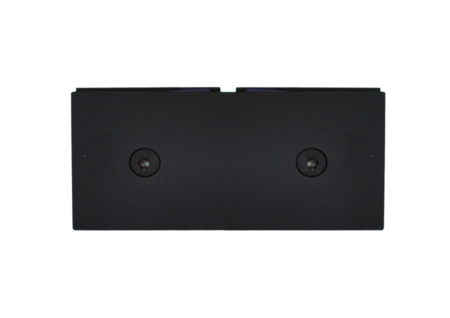 Коннектор стекло-стекло 180˚, мат.черн., латунь