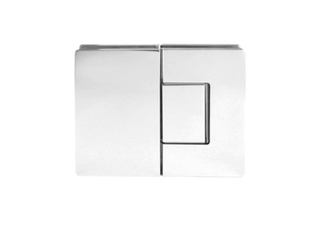 Петля Комо, стекло-стекло, латунь, хром