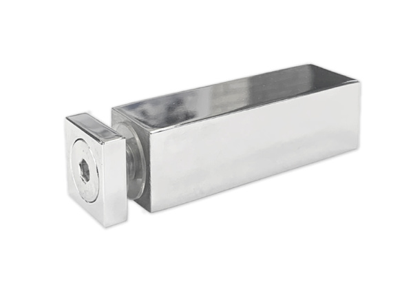 Соединитель труба-стекло 15х15, нерж.сталь, полиров.