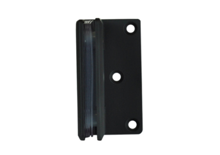 Петля №1 стена-стекло Одностороннее крепление  монтажной пластины, мат.черн., латунь 